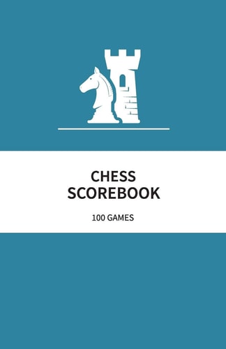 Chess Scorebook 100 Games 80 Moves Chess Notation Book Teal