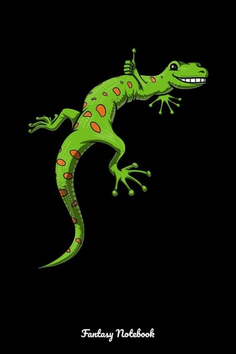 Fantasy Notebook Cute Gecko Lizard Notebook