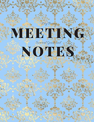 My Boring Meeting Survival Guide and Notes 8. 5x11 Meeting Notebook and Puzzle Book