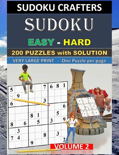 SUDOKU Easy - Hard - 200 PUZZLES with SOLUTION Volume 2