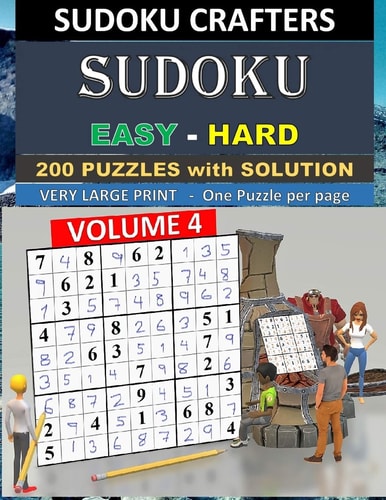 SUDOKU Easy - Hard - 200 PUZZLES with SOLUTION Volume 4