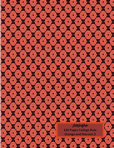 BethBirdBooks 120 Pages College Rule Orange and Maroon 2