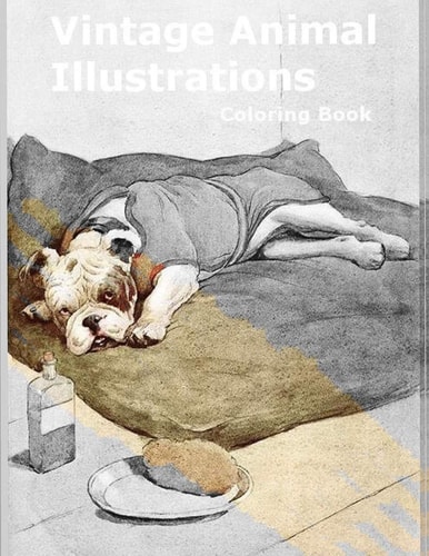Vintage Animal Illustrations Coloring Book for Adults 8 Classic Scientific Drawings of Animals - Libro Da Colorare Per Adulti 8 Classiche Illustrazioni Scientifiche a Tema Animale