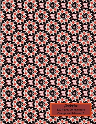 BethBirdBooks 120 Pages College Rule Orange and Maroon 3