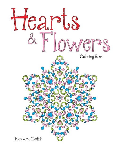 Hearts & Flowers: Coloring Book