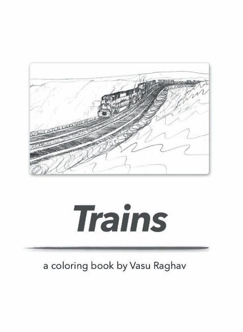 Trains: a coloring book