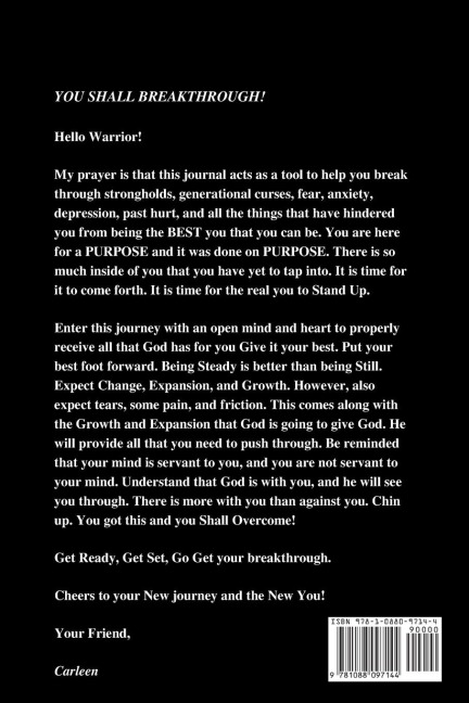 Breakthrough Journal: A resource to guide you through your breakthrough