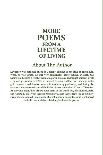 More Poems from a Lifetime of Living