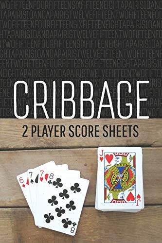 CRIBBAGE Two Player Score Sheets The Easy Way To Play Anywhere Without A Cribbage Board
