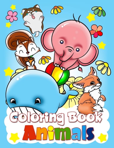 Coloring Book Animals Children Activity Books For Kids Ages 4-8, Boys, Girls, Fun Early Learning For Toddler 2-4