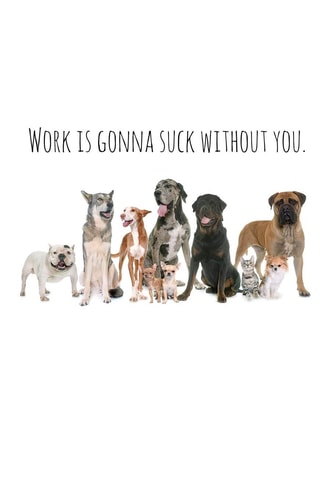Work Is Gonna Suck Without You Perfect Goodbye Gift for Coworker That Is Leaving / Going Away Gift for Your Co Worker, Boss, Manager, Employee