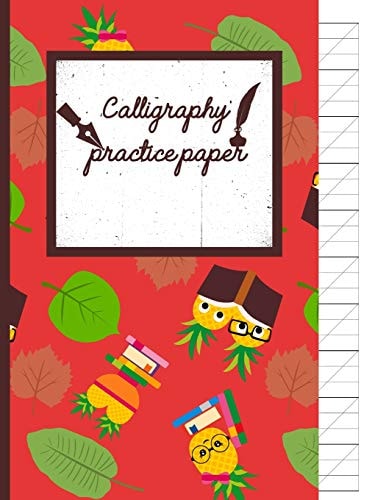 Calligraphy Practice Paper School Books Hand Writing Workbook Tropical School, Fruit Punch for Adults & Kids 120 Pages of Practice Sheets to Write In