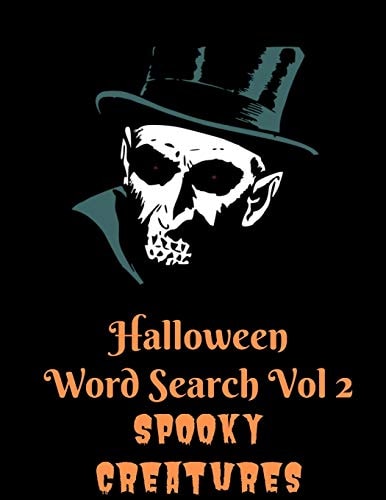 Halloween Word Search Vol 2 Spooky Creatures Zombies, Vampires, Killers Oh My - Filled With Halloween Villains