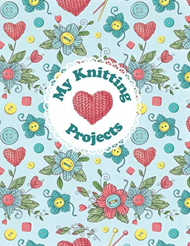 My Knitting Projects Bright and Colorful Yarn & Crochet Hooks on a Blue Background, Glossy Finish