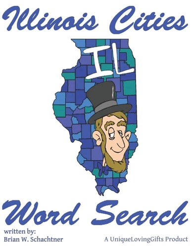 Illinois Cities Word Search A UniqueLovingGifts Product