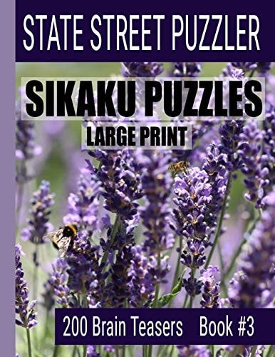 Sikaku Puzzles Large Print: 200 Brain Teasers Book #3: Fun Filled Brain Blasters and Solutions for Beginners and Up
