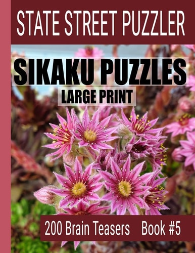 Sikaku Puzzles Large Print 200 Brain Teaser Book #5: Fun Filled Puzzles and Solutions for Beginners and Up
