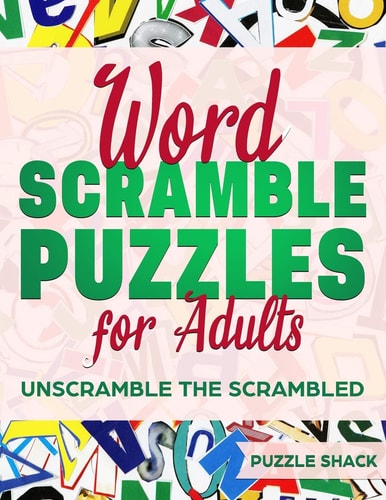 Word Scramble Puzzles for Adults Unscramble the Scrambled, Jumble Word Games, Word Scramble for Adults, Fun Activity Games for Adults