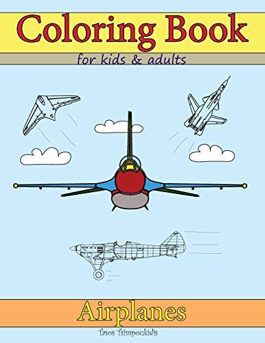 Coloring Books for Kids & Adults Airplanes
