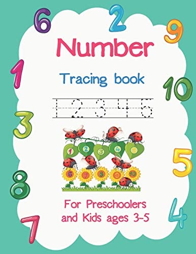 Number Tracing Book 12345 For Preschoolers and Kids Ages 3-5 Tracing Number with Color Interior Number 1-10