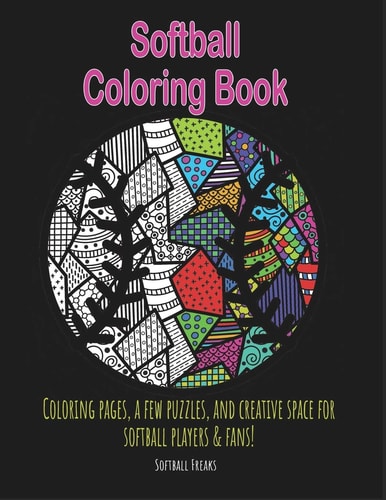 Softball Coloring Book Coloring Pages, a Few Puzzles, and Creative Space for Players and Fans!