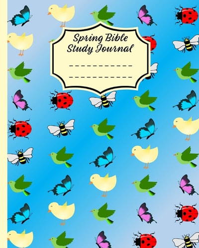 Spring Bible Study Journal 3 Month Daily Devotions Blue Workbook (8"x10" 190 B&W Pages)