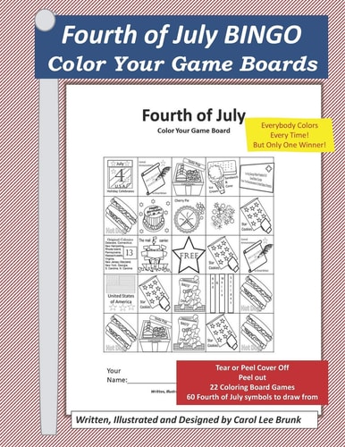 Fourth of July Bingo Color Your Own Game Boards