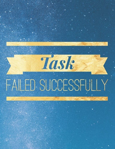Task Failed Successfully 8.5x11 Large Graph Notebook with Floral Margins for Adult Coloring