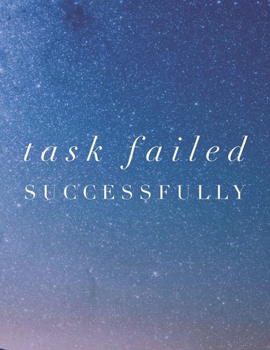 Task Failed Successfully 8.5x11 Large Graph Notebook with Floral Margins for Adult Coloring