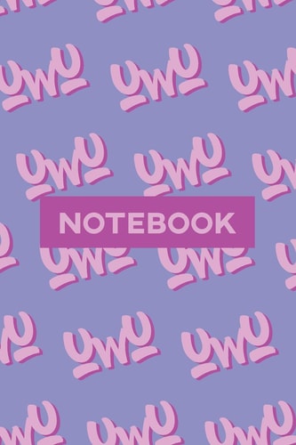 Notebook Uwu Cuteness Overload Purple Pink Typography Meme