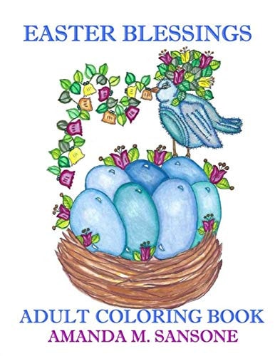 Easter Blessings Adult Coloring Book