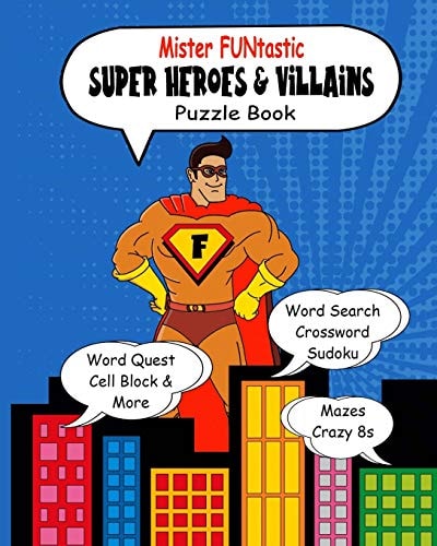 Mister Funtastic Super Heroes & Villains Puzzle Book