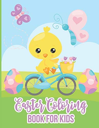 Easter Coloring Book for Kids Cute Holiday Bunny Easter Basket Gift Stuffer for Boys and Girls