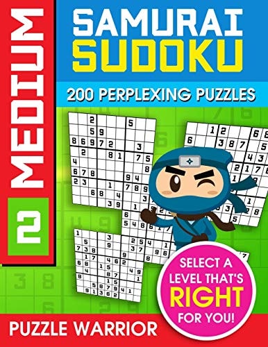 Medium Samurai Sudoku 200 Perplexing Puzzles