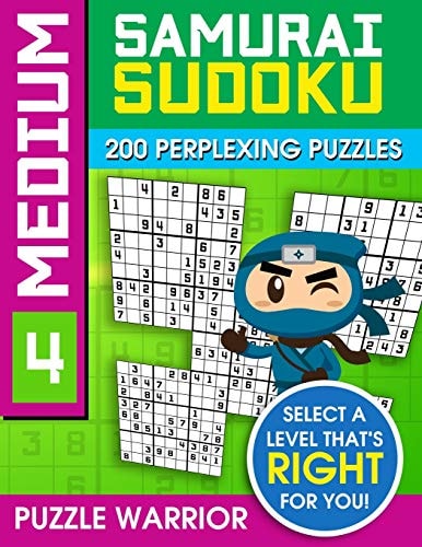 Medium Samurai Sudoku 200 Perplexing Puzzles
