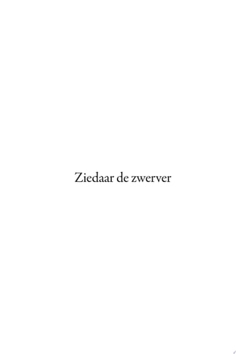 Ziedaar de zwerver Een roman tegen de moderniteit