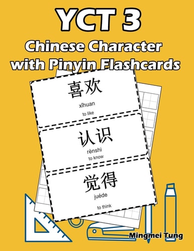 Yct 3 Chinese Character with Pinyin Flashcards Standard Youth Chinese Test Level 3 Vocabulary Workbook for Kids