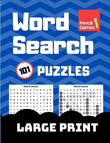 Word Search 101 Large Print Puzzles, For Adults