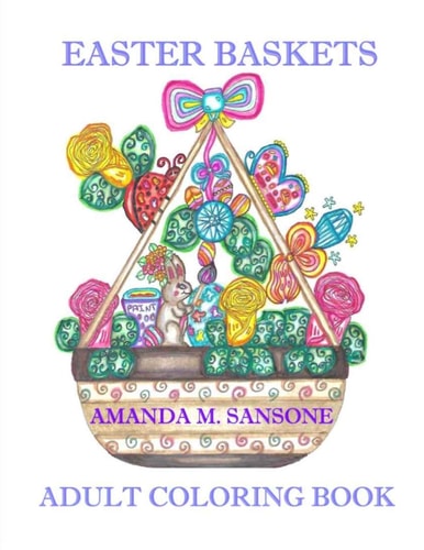 Easter Baskets Adult Coloring Book