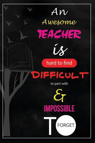 Thank You Gift for Teacher An Awesome Teacher - Gratitude and Thankfulness