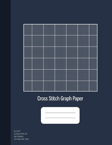 Cross Stitch Graph Paper 14 Lines Per Inch, Graph Paper for Embroidery and Needlework, 8. 5''x11'', 100 Sheets