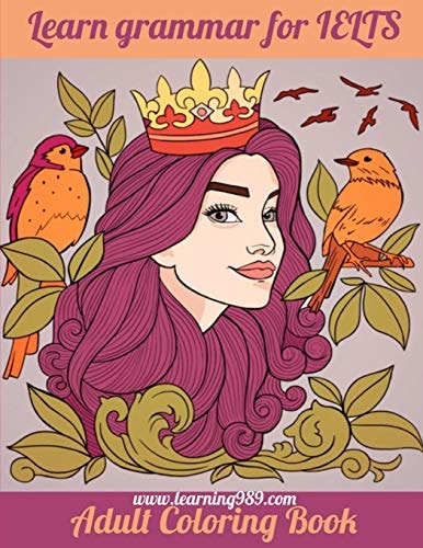 Adult Coloring Book Learn Grammar for IELTS