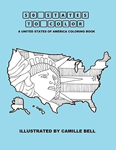 50 States to Color A United States of America Coloring Book