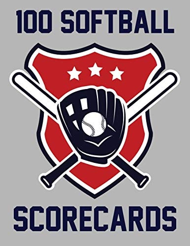 100 Softball Scorecards 100 Scorecards For Softball Games