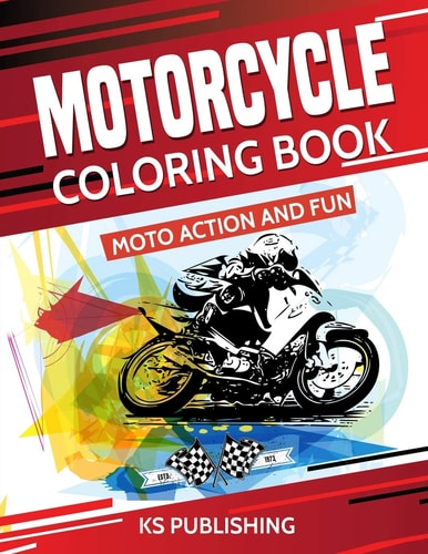 Motorcycle Coloring Book. Moto Action and Fun