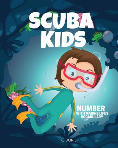 Scuba Kids Number with Marine Lifes Vocabulary