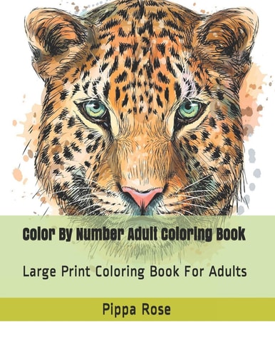 Color By Number Adult Coloring Book Large Print Coloring Book For Adults
