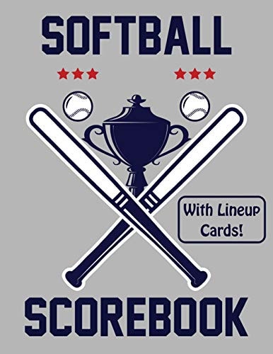 Softball Scorebook With Lineup Cards 50 Scorecards For Baseball and Softball Games