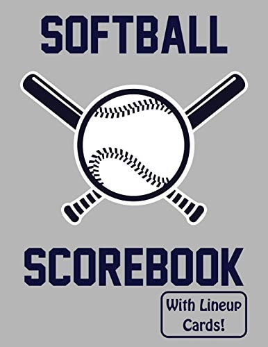 Softball Scorebook With Lineup Cards 50 Scorecards For Baseball and Softball