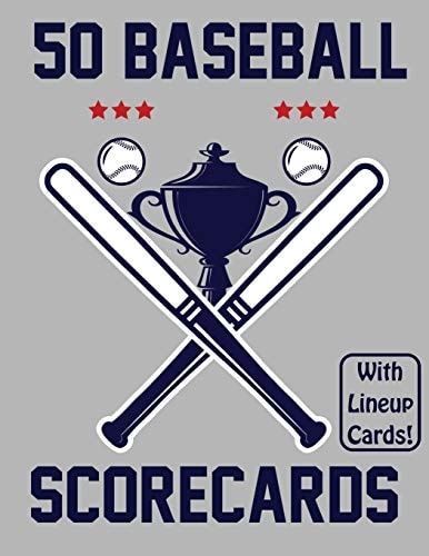 50 Baseball Scorecards With Lineup Cards 50 Scorecards For Baseball and Softball Games